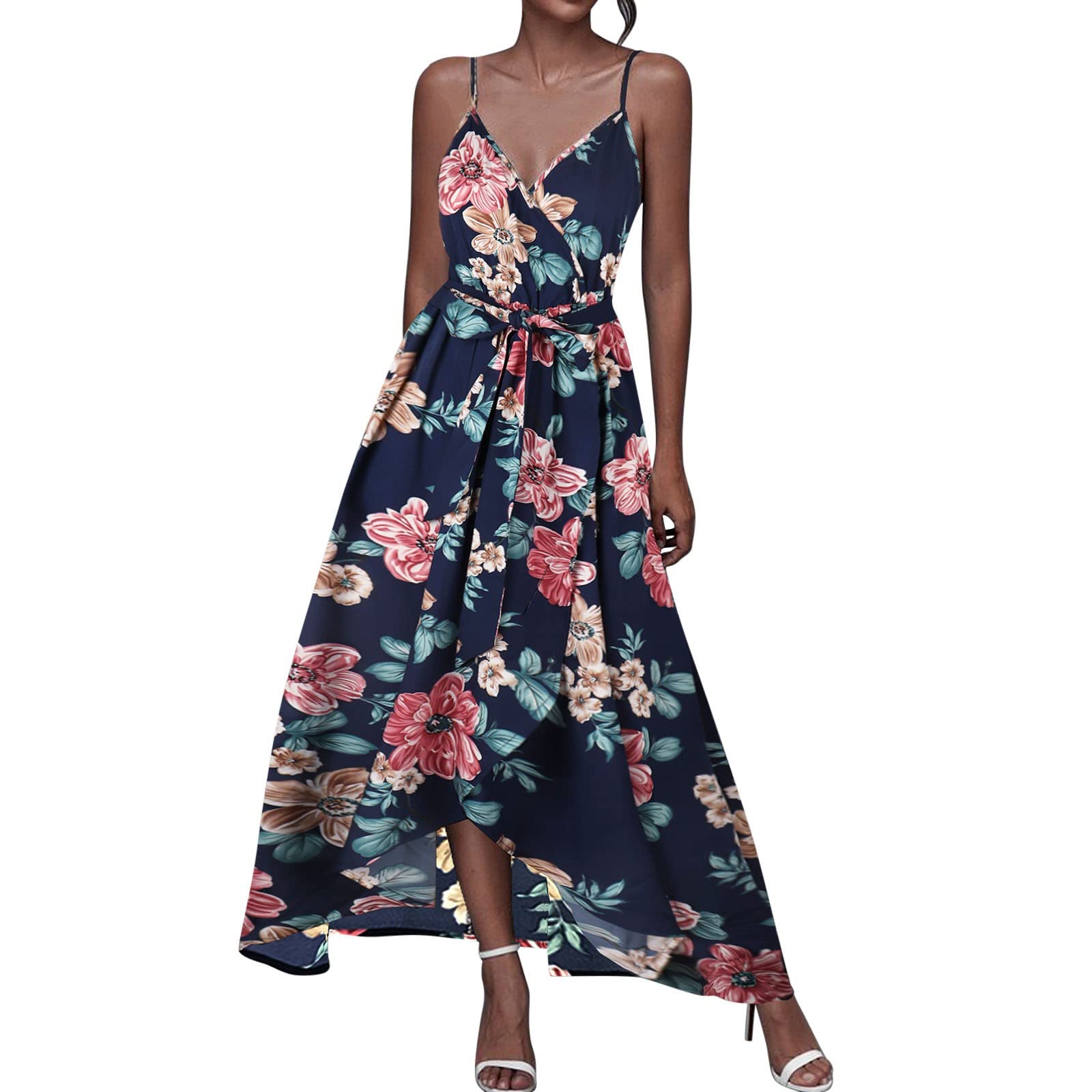 Women's Summer Dresses - Fashion Casual Sleeveless Floral Print Sundress for Beach, Vacation & Outdoor Activities | Lightweight Breathable Resort Wear