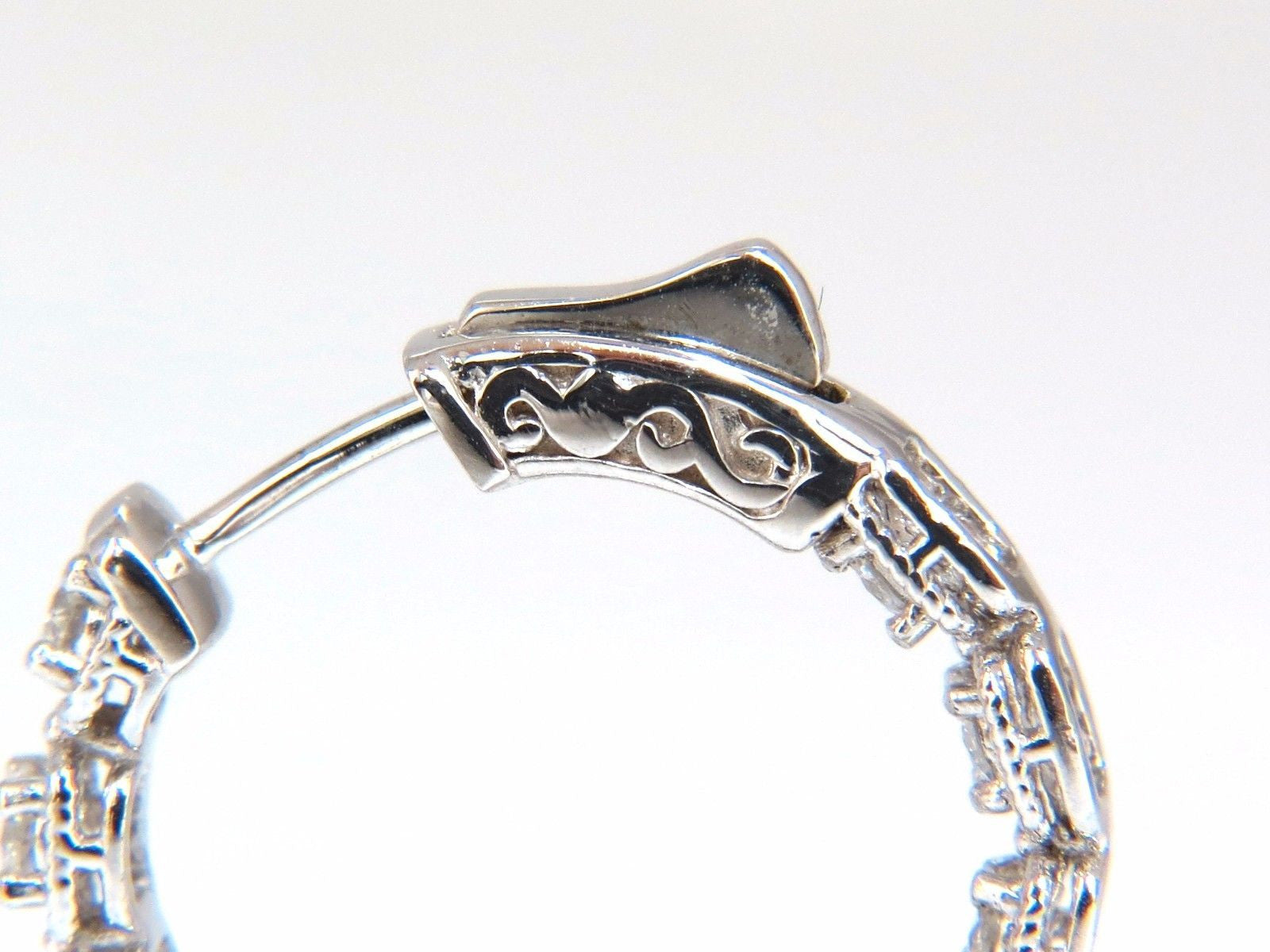 1.60ct Natural Round Brilliant Diamond Hoop Earrings 14K Gold Rope Twist - Perfect for Weddings, Parties & Everyday Elegance