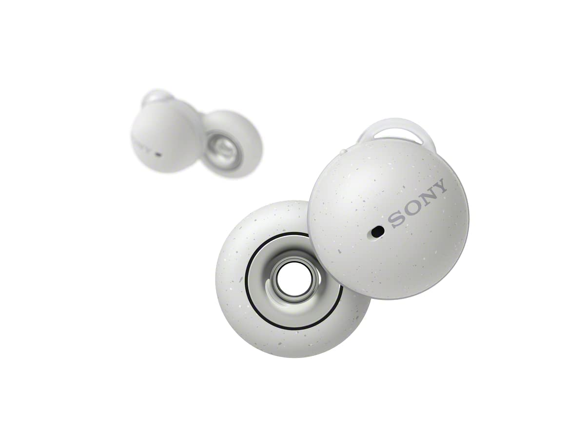 Sony LinkBuds True Wireless Earbuds - Open Ring Design for Ambient Sound Awareness, Built-in Alexa, IPX4 Water Resistant, White - Perfect for Running, Working Out & Office Use