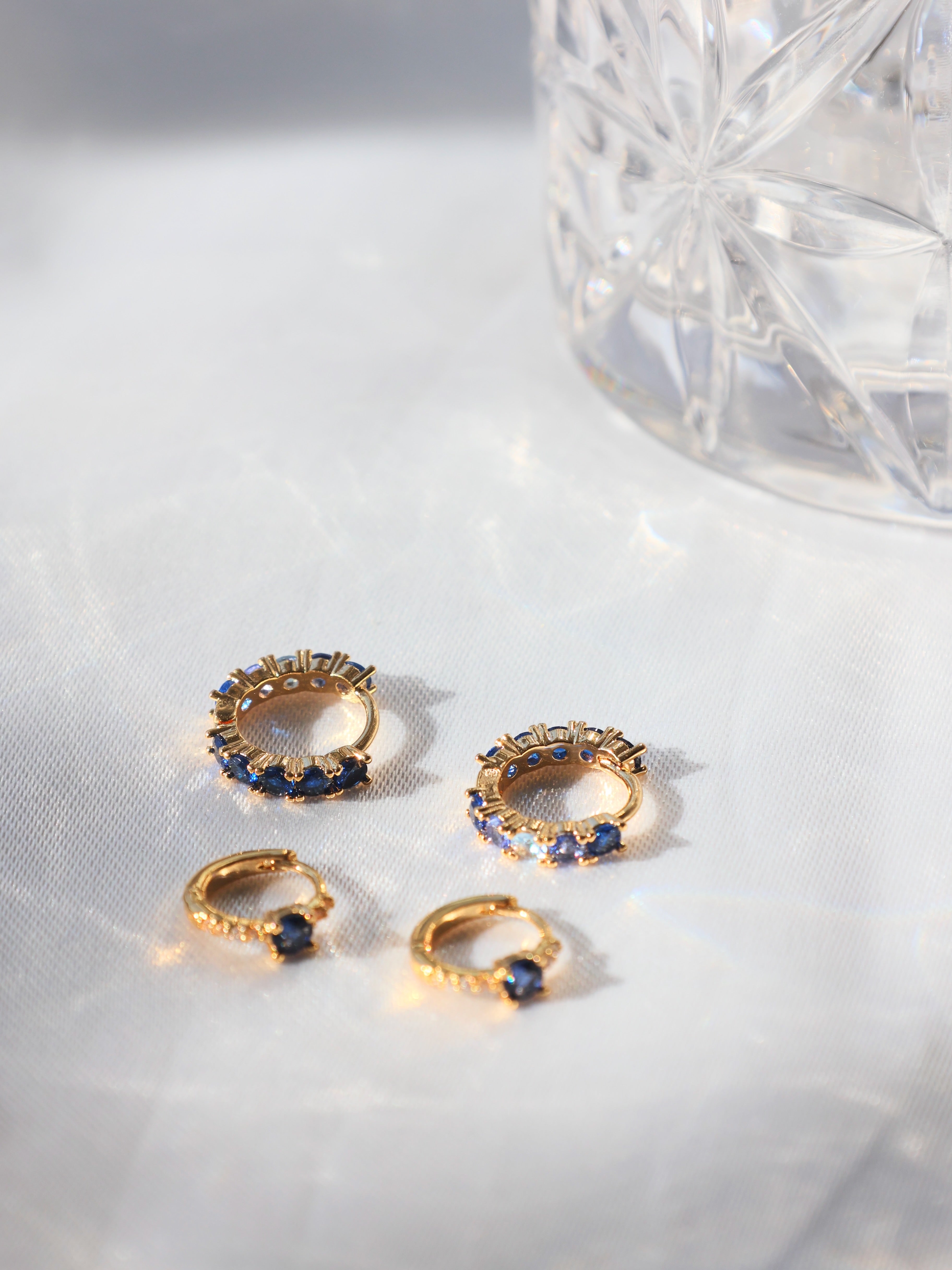 Gemstone Huggie Hoop Earrings Set - Dainty & Elegant Jewelry for Women - Perfect for Everyday Wear, Parties & Gifts