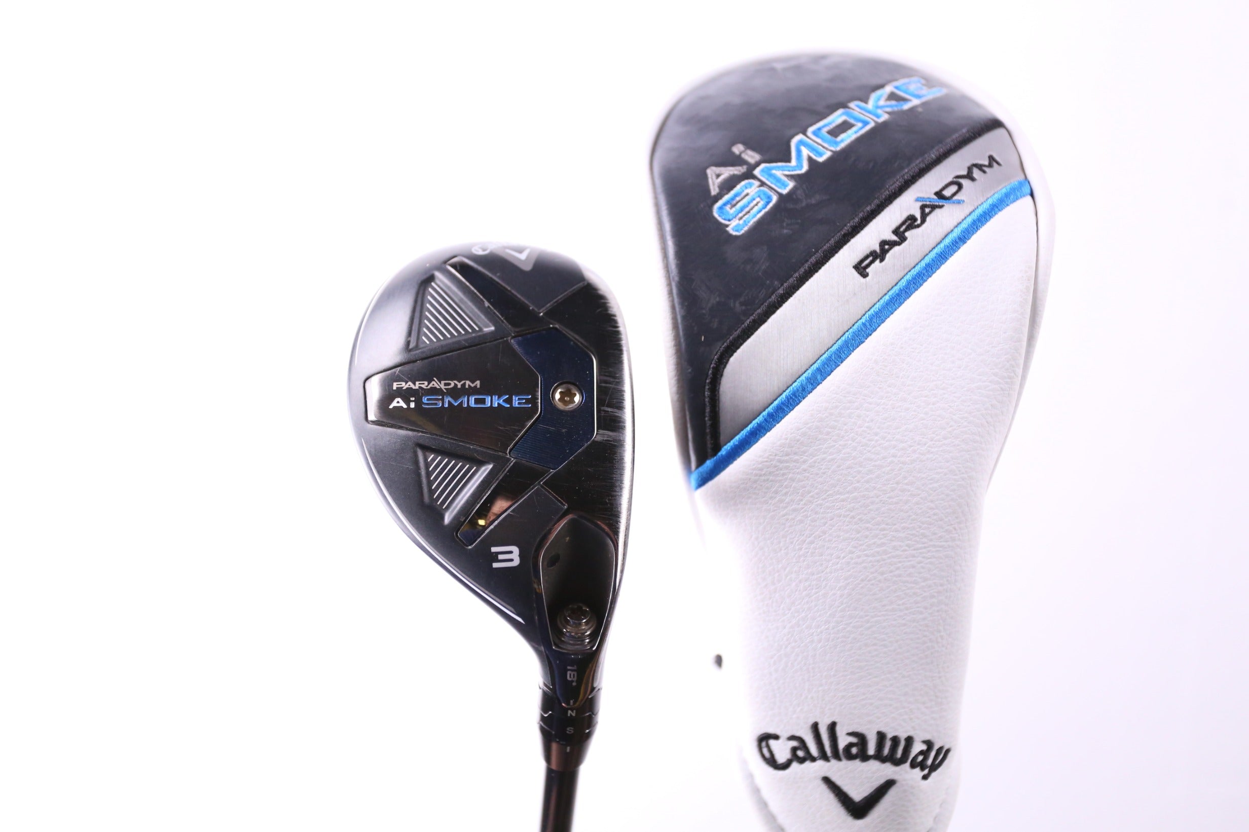 Used Callaway Paradym Ai Smoke 3H Hybrid Golf Club - 18° Right Handed Senior Flex - Perfect for High Launch & Forgiveness on Fairways & Roughs