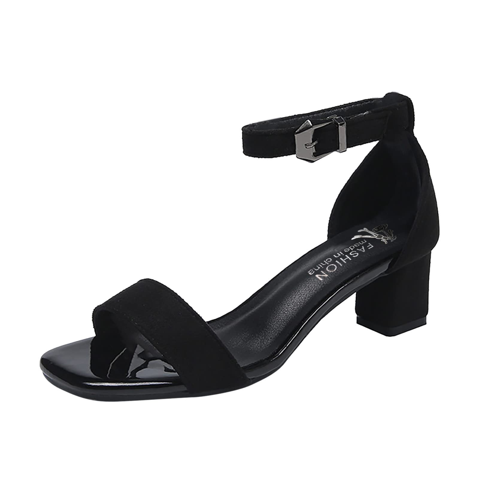 Women's Chunky High Heel Platform Sandals - Open Toe Buckle Strap Roman Leather Flip Flops for Summer, Beach, Party & Casual Wear