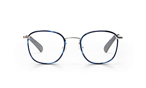 Blue & Silver Front With Silver Temples