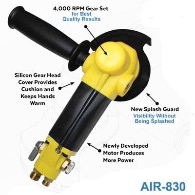 Alpha AIR 830 Professional Air Polisher Kit - Dual-Action Car Polisher with 6