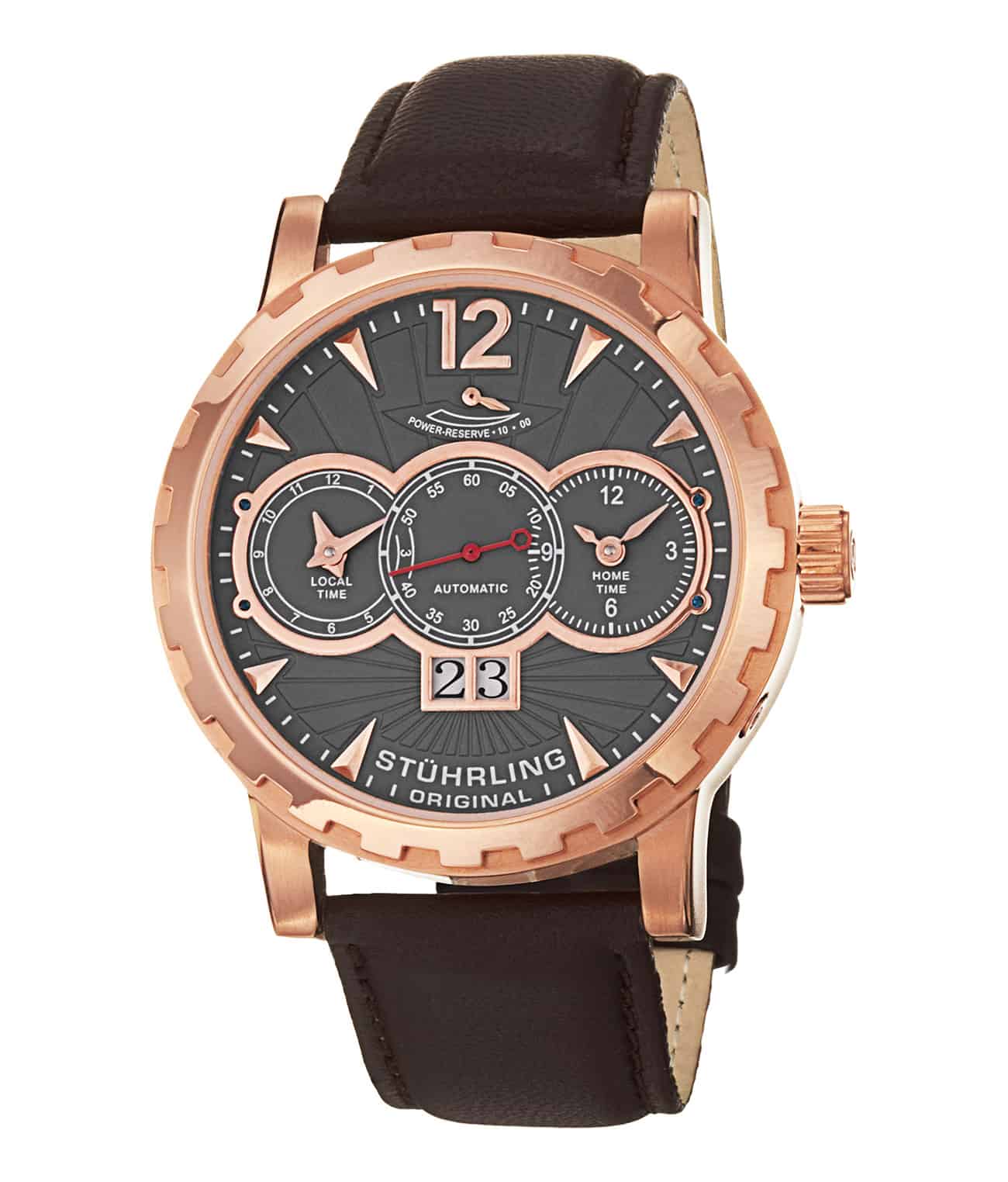 White Dial / Silver Case / Black Leather Strap Deployant Buckle