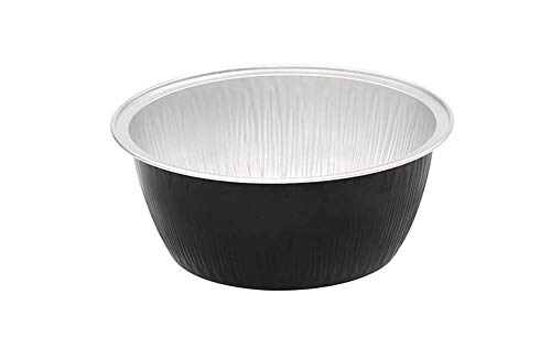 KitchenDance 4oz Disposable Black Aluminum Foil Baking Cups - 1000 Pack for Creme Brulee, Mini Desserts, Cupcakes & Muffins - Perfect for Home Baking, Party Catering & Food Prep | Durable & Non-Stick