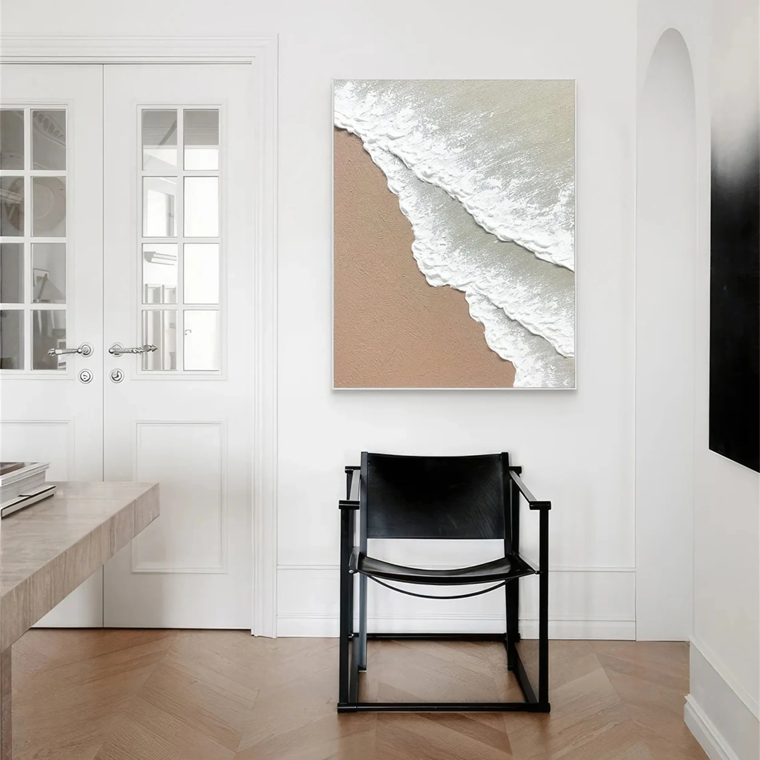 Minimalist Textured Plaster Art Painting - Modern Abstract Wall Decor for Living Room, Bedroom & Office | #MM186