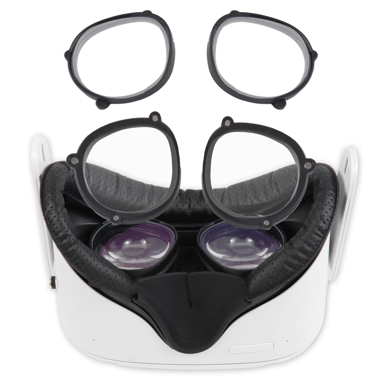 Anti-Blue Light VR Glasses for Oculus Quest 2 - Magnetic Alloy Frame & Blue Light Blocking Lenses - Interchangeable Lenses for Myopia Correction - Perfect for Gaming, Streaming & Extended VR Sessions
