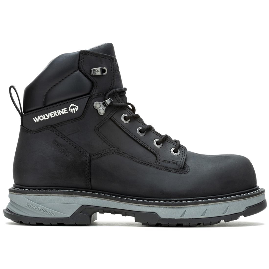 ReForce EnergyBound™ 6 Waterproof CarbonMax® Work Boot for Men - Black Steel Toe Safety Shoes for Construction, Hiking & Outdoor Work | Durable Non-Slip Work Boots for Electricians, Carpenters & Industrial Workers
