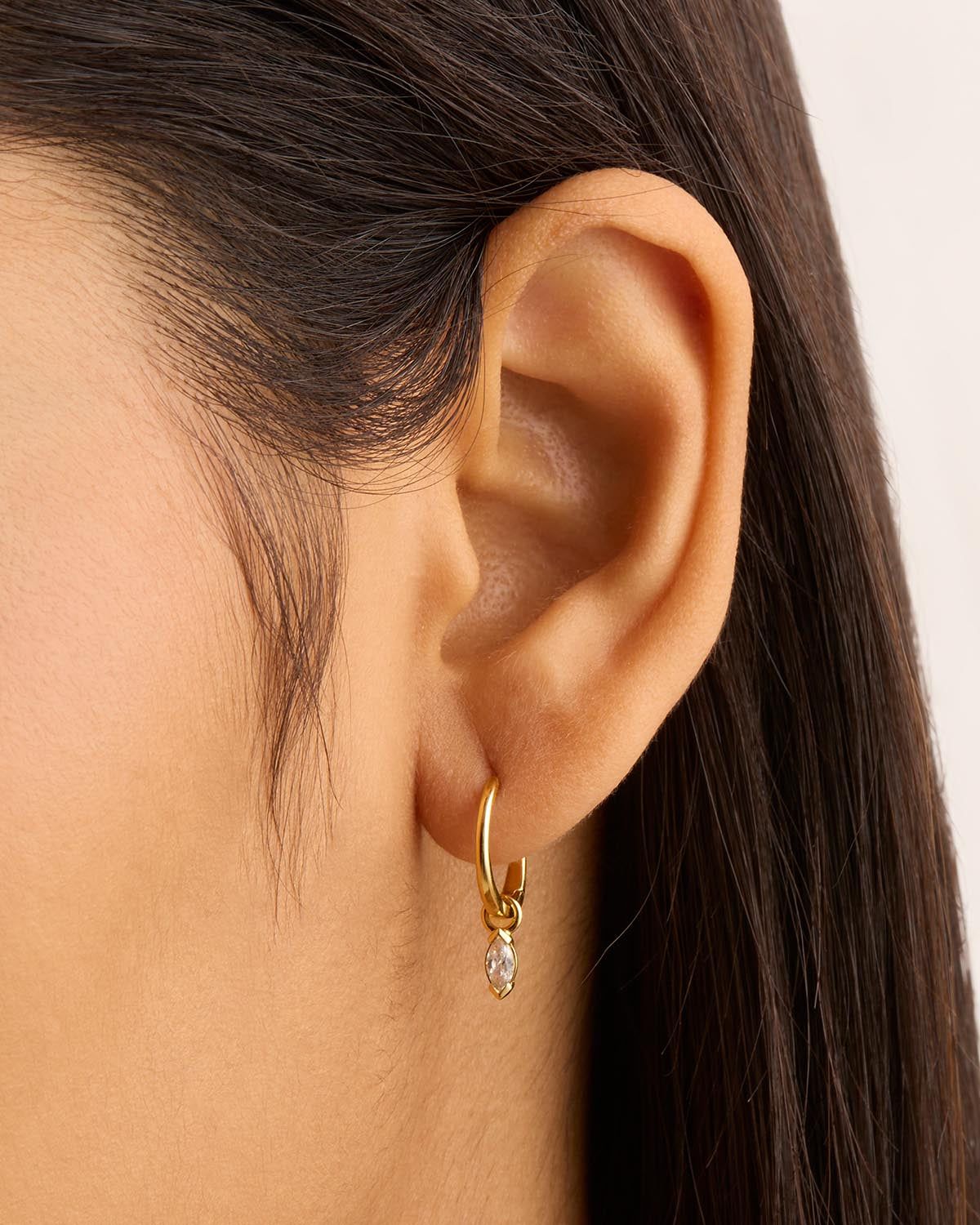 14K Solid Gold Floating Petal Lab-Grown Diamond Hoop Earrings for Women - Perfect for Weddings, Parties & Everyday Elegance