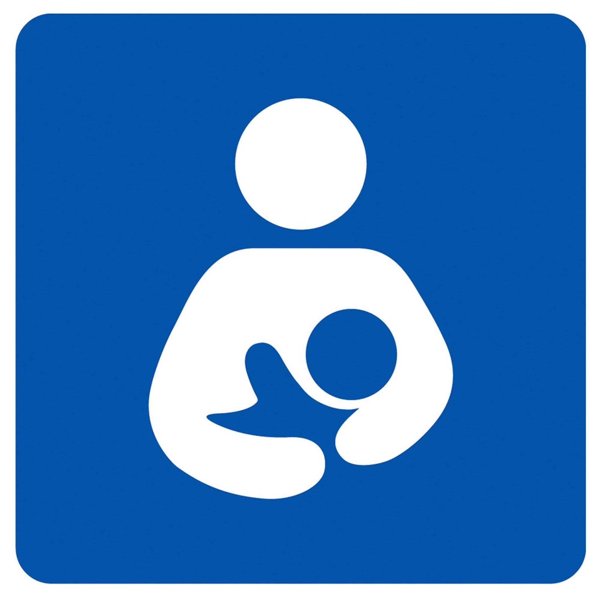 Universal Breastfeeding Symbol Sticker - Rectangle Square Bumper Car Decal for Nursing Awareness | Waterproof Vinyl Sticker for Cars, Laptops, Windows | Support Breastfeeding Moms in Public Places