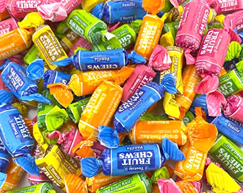 Tootsie Roll Assorted Chewy Fruit Flavored Candy - 2 Pound Bulk Bag - Perfect for Halloween, Parties, Movie Nights & Office Snacks