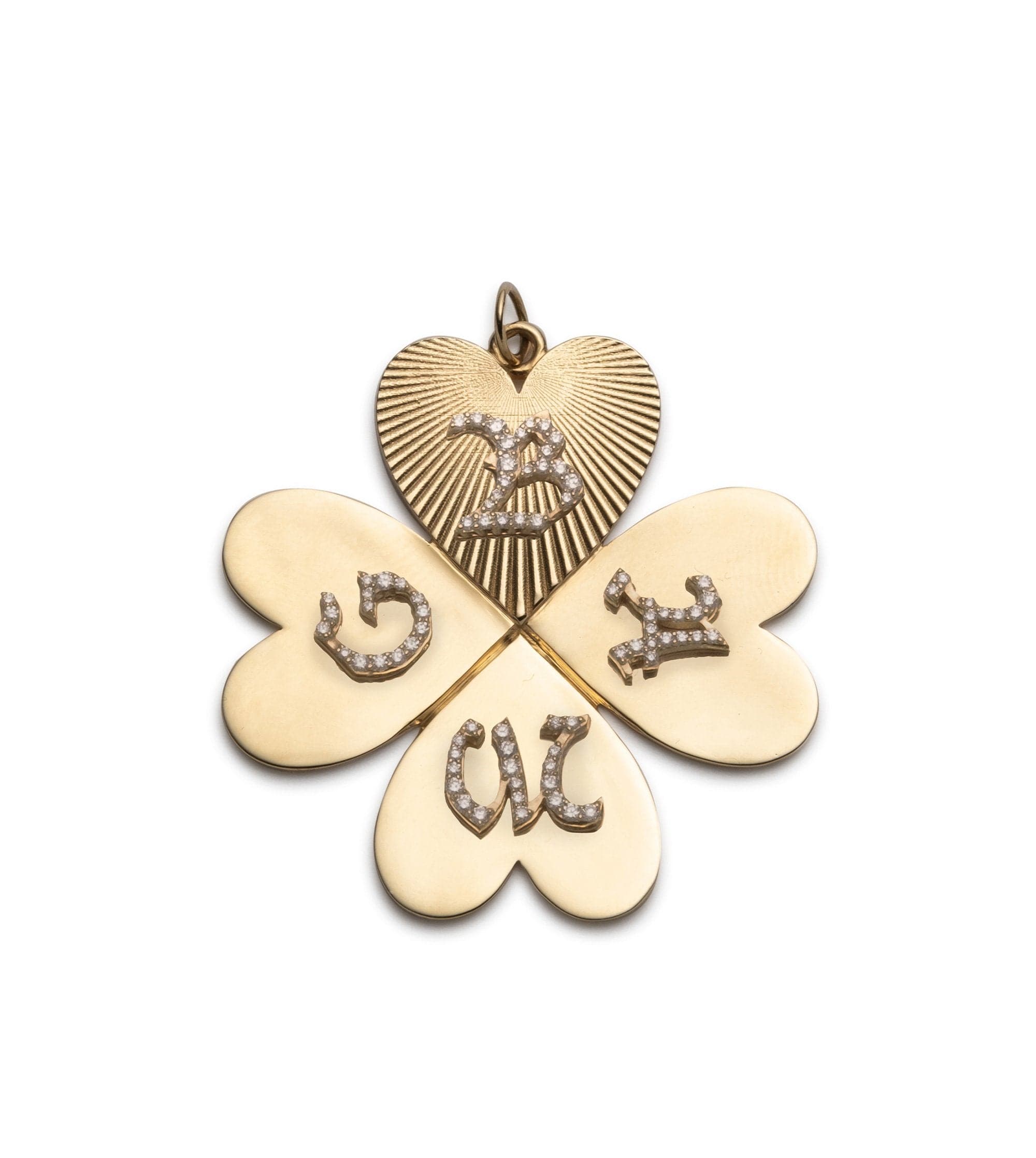 Custom Four Leaf Clover Pendant Necklace - Large Oversized Medallion for Women, Men - Perfect for St. Patrick's Day, Irish Pride & Fashion Jewelry Gifts