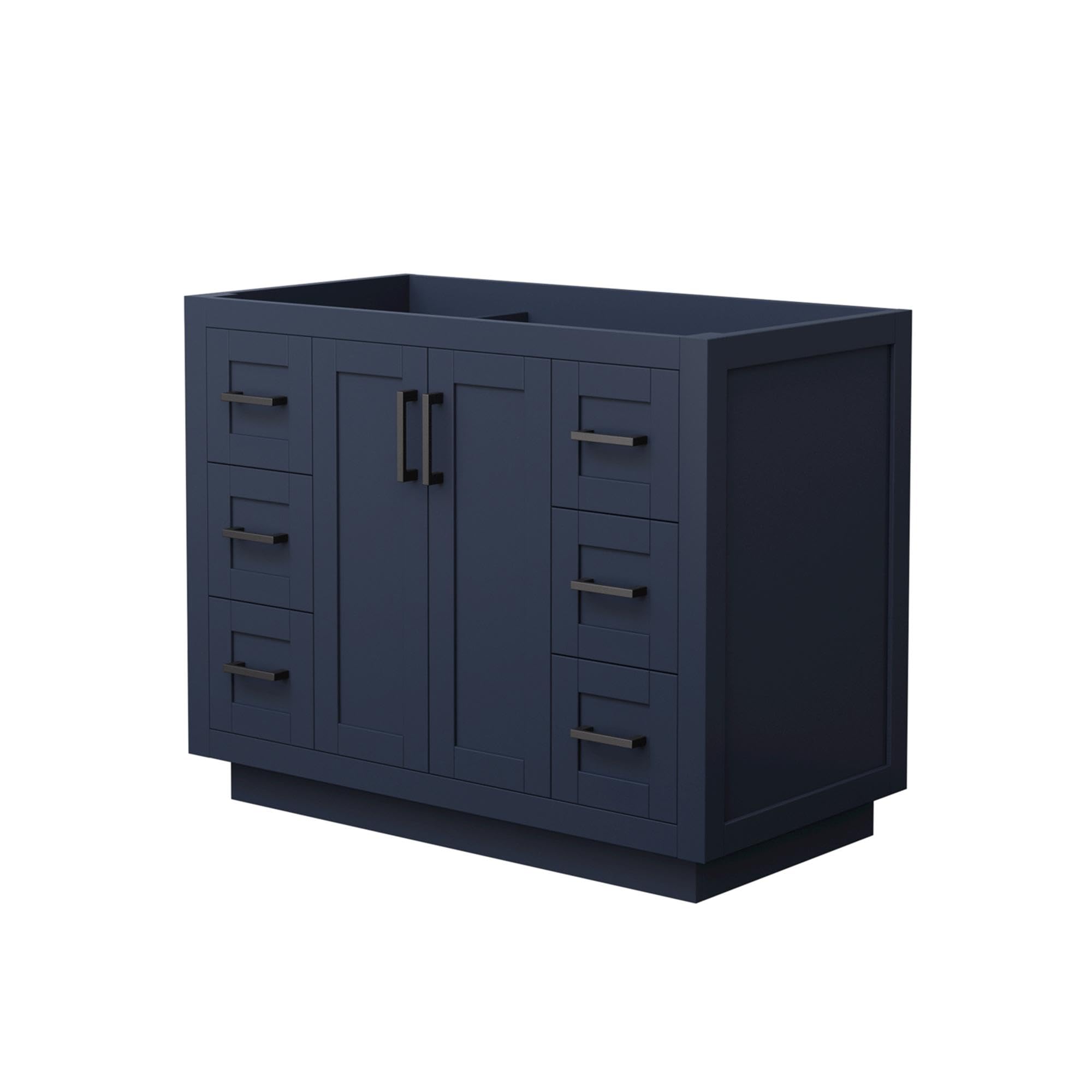 Wyndham Collection WCF292942SBBCXSXXMXX Miranda Vanity Cabinet in Dark Blue - Perfect for Bathroom Storage & Organization, Modern Home Decor