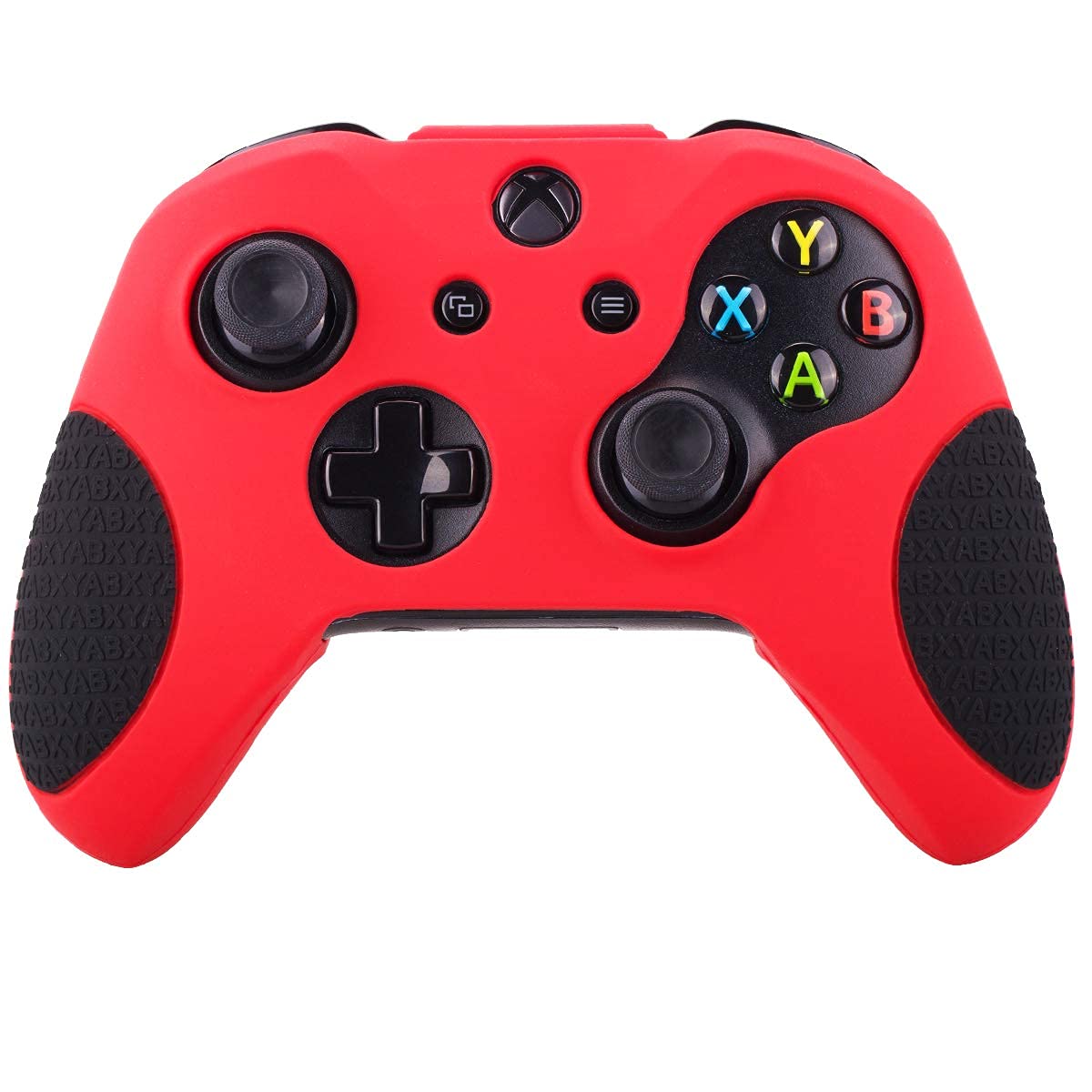 Soft Silicone Gel Rubber Grip Case & Thumb Stick Caps - Protective Cover for Xbox One S Controller | Enhanced Gaming Comfort for Long Play Sessions