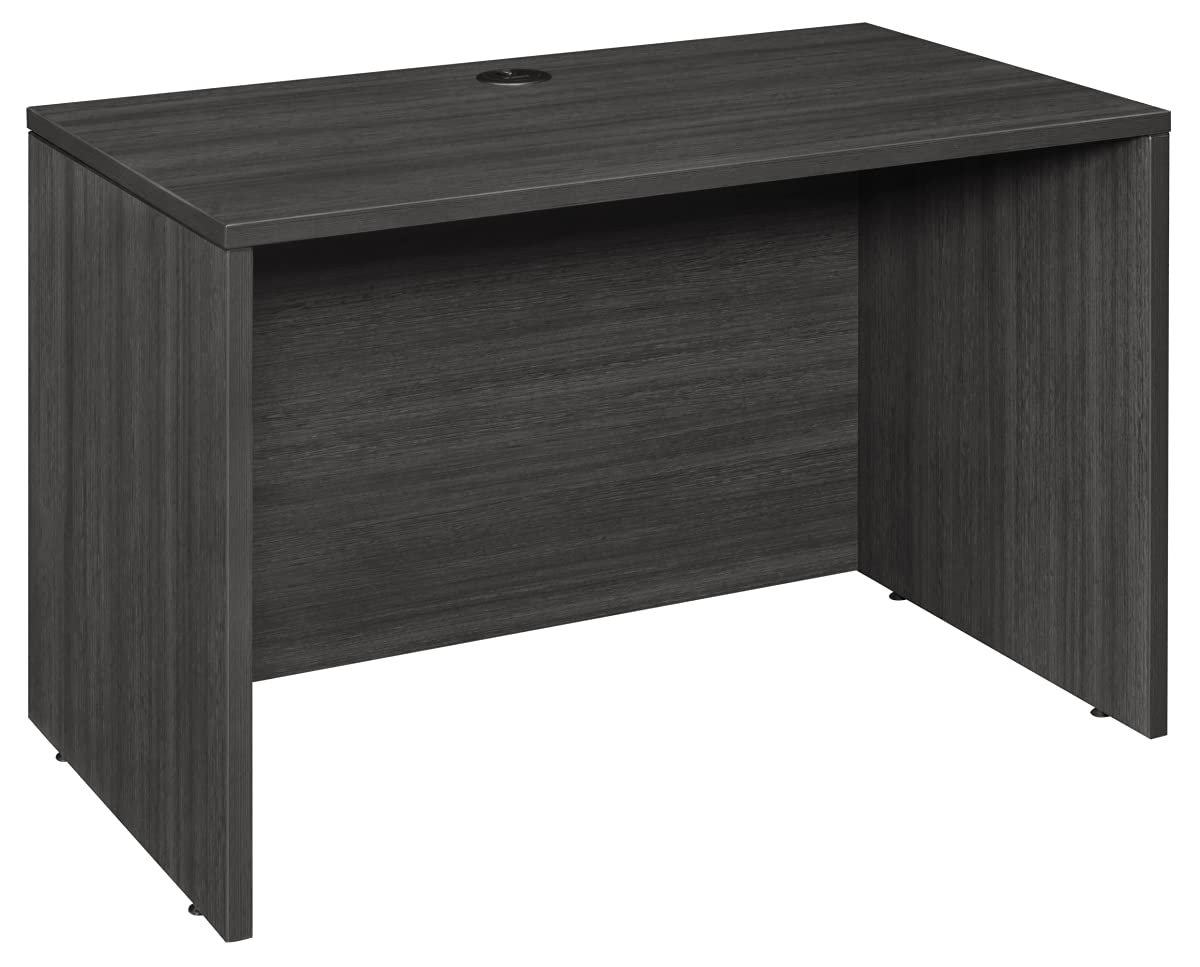 Regency Legacy 42 Inch Modern Writing Desk with Storage - Ash Grey Finish for Home Office, Study Room & Workspace