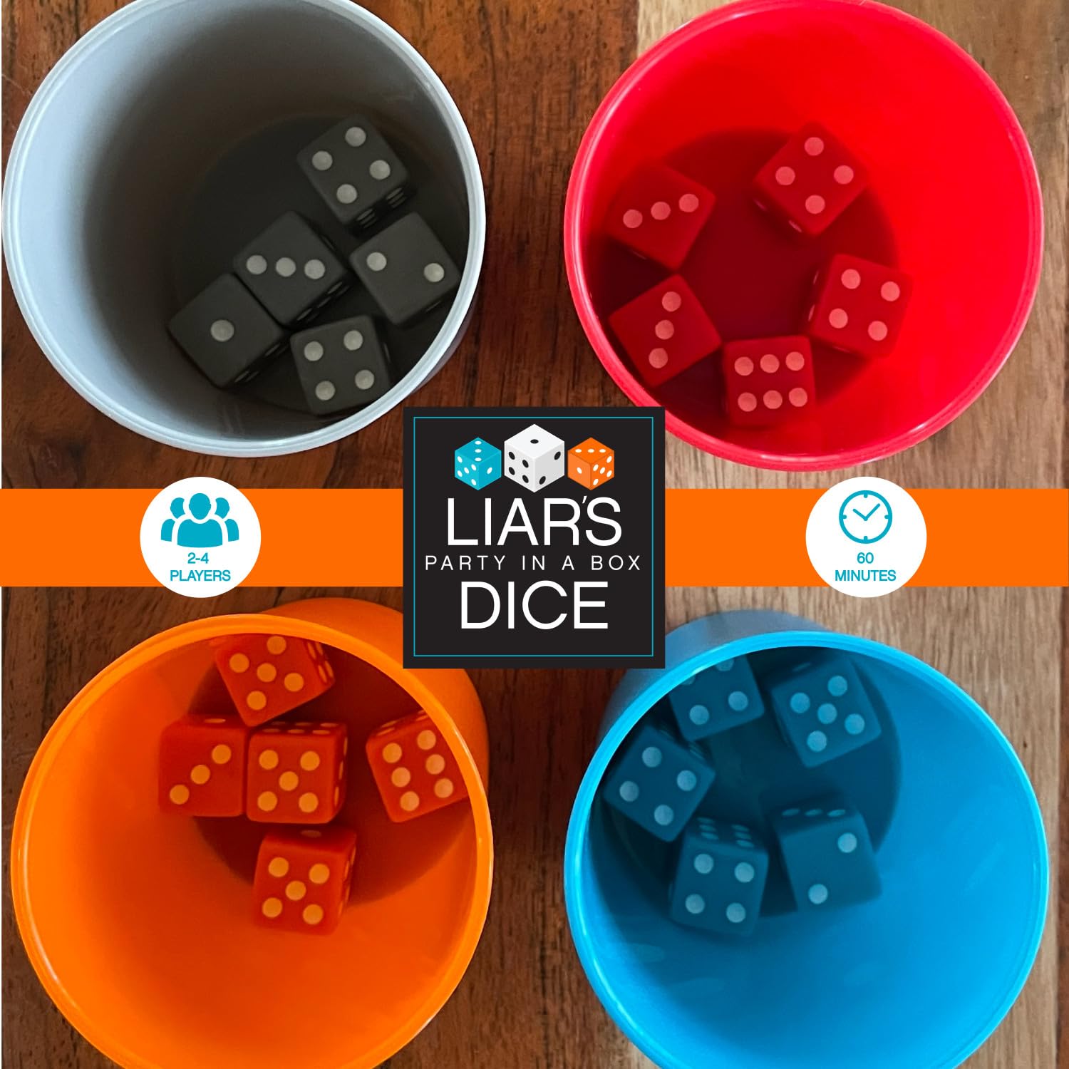 University Games Liar's Dice - Classic Multi-Color Dice Game for Adults & Families | Perfect for Parties, Game Nights & Travel Entertainment