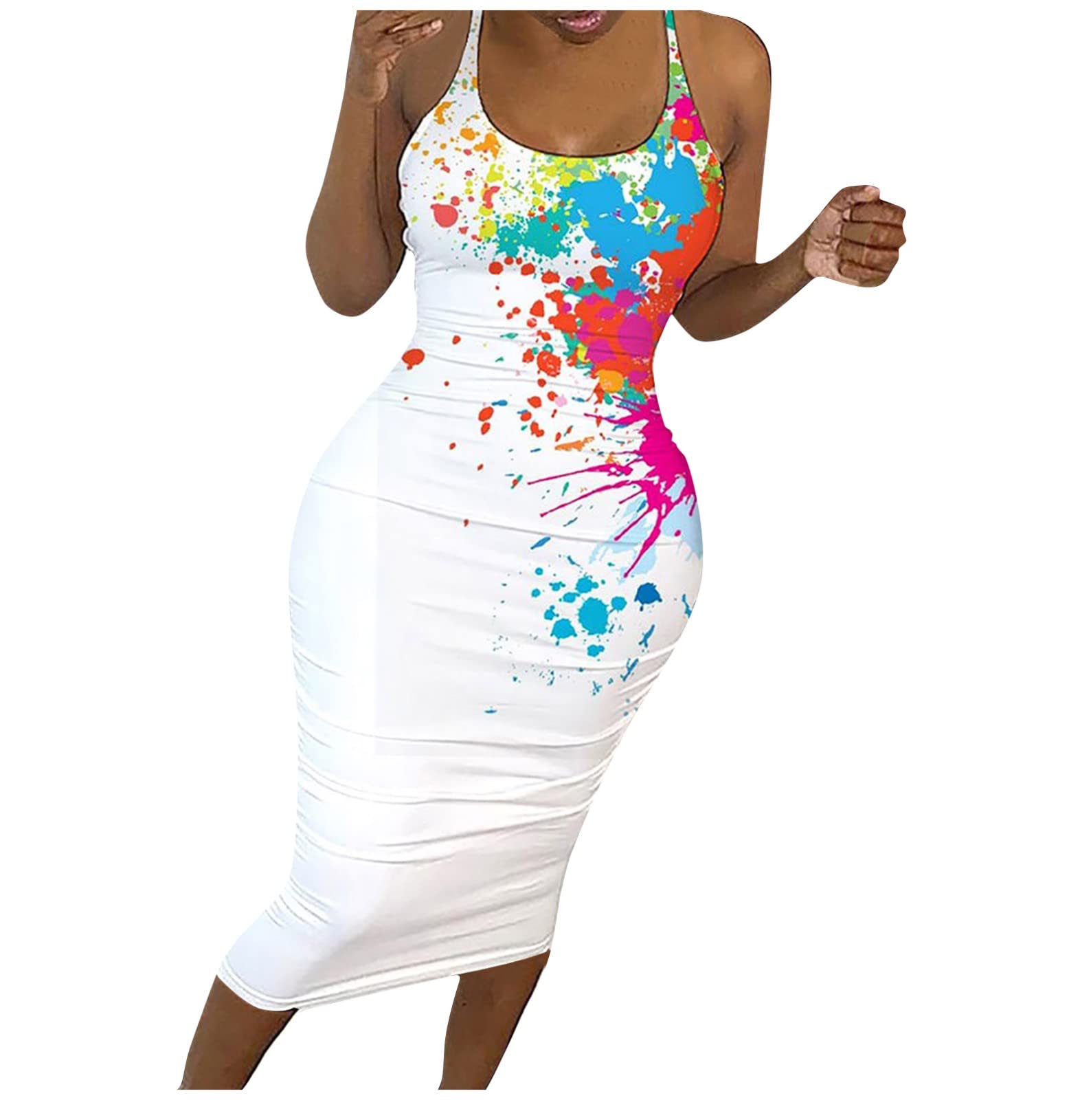 Farmerl Women's Wrap Slip Dress - Sleeveless Summer Batik Maxi Dress with Backless Design | Perfect for Beach Vacations, Date Nights & Tropical Getaways