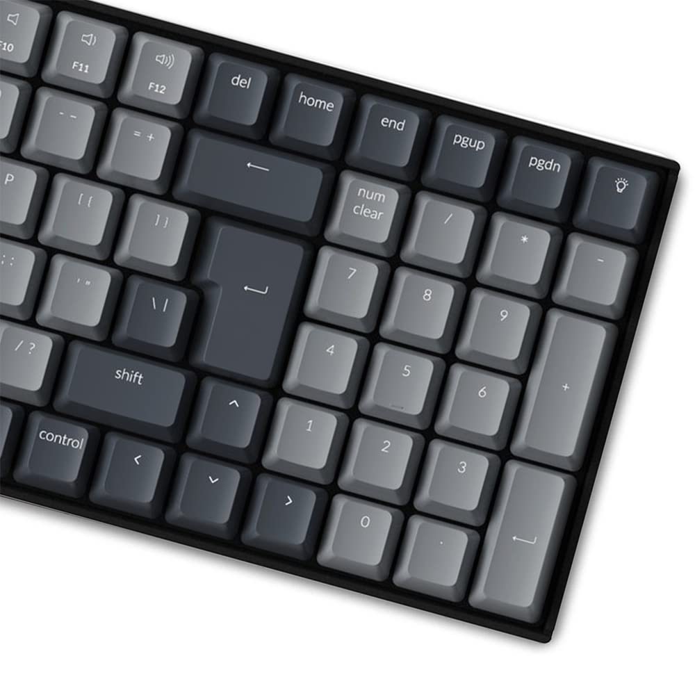 Keychron K4 V2 Wireless Mechanical Keyboard - 96% ISO-UK Layout, 100 Keys, Gateron Red Switches, White LED Backlight, Bluetooth/USB-C for Mac & Windows | Perfect for Gaming, Office Work & Programming
