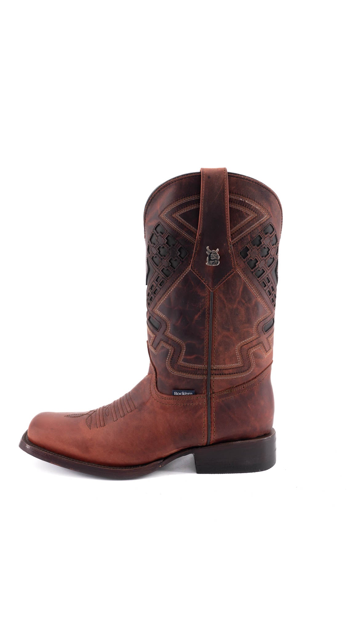 Maya Rodeo Toe Cowboy Boots for Women - Western Style Leather Cowgirl Boots with Pointed Toe - Perfect for Country Dancing, Rodeo Events & Western Fashion Outfits
