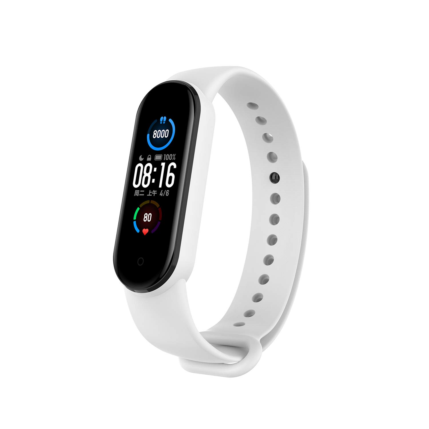 10 Pack Soft Silicone Replacement Bands Compatible with Xiaomi Mi Band 5/6/7 & Amazfit Band 5 - Breathable Sport Wristbands for Fitness Tracking, Running, Swimming & Daily Wear