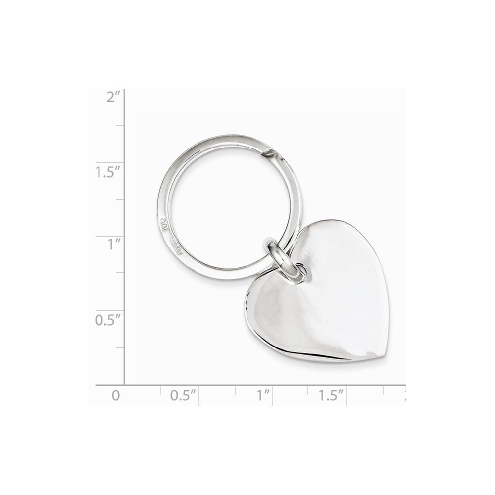 Sterling Silver Heart Key Ring - Elegant & Durable Keychain for Women & Men - Perfect for Gifts, Home, Office & Travel Accessories
