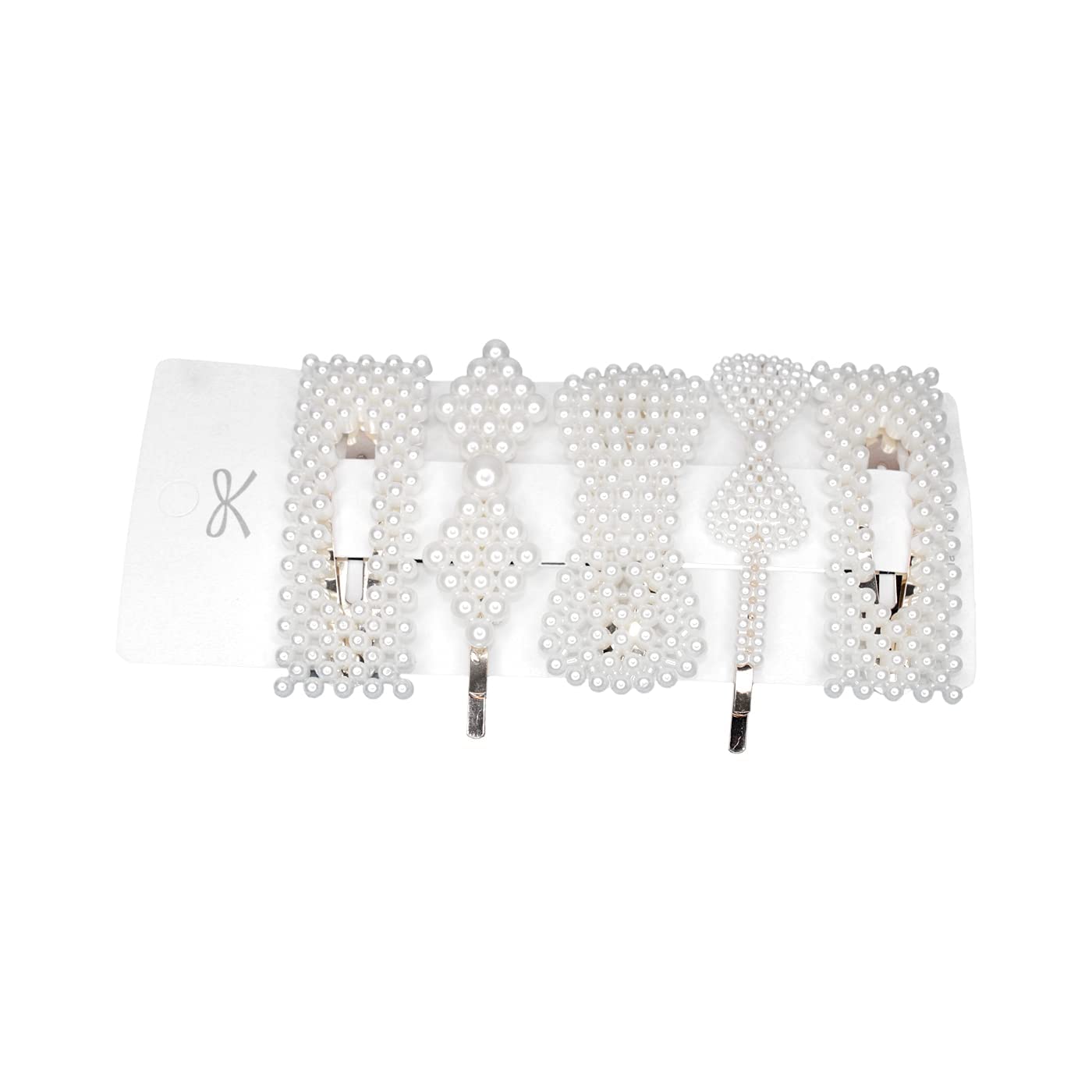 Boxo Set of 5 Pearl Hair Clips for Women & Girls - Elegant Hair Accessories for Weddings, Parties & Everyday Wear