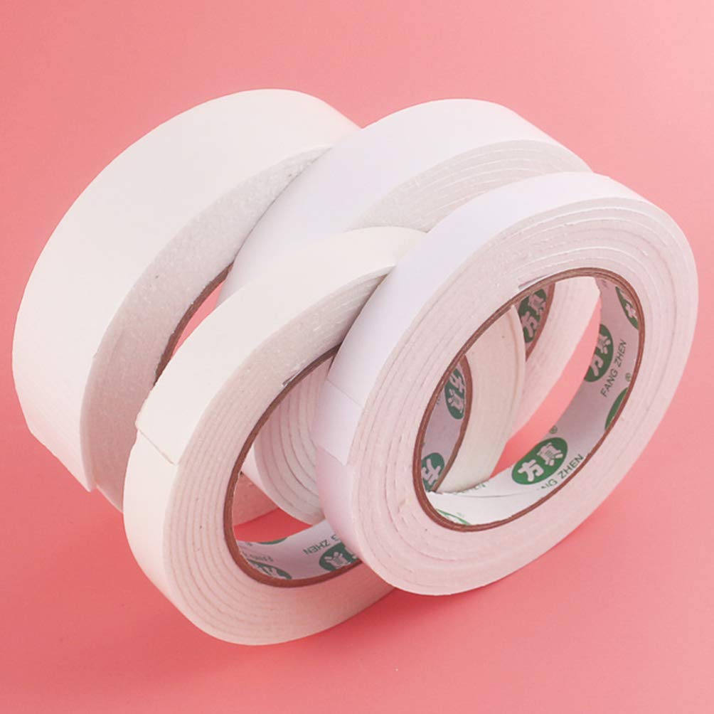 Double Sided Tape - 6 Rolls High Density Foam Tape with Strong Adhesive for Carpets, Home, Office, School, DIY Crafts & Window Sealing | Perfect for Mounting, Hanging Decorations & Weatherproofing