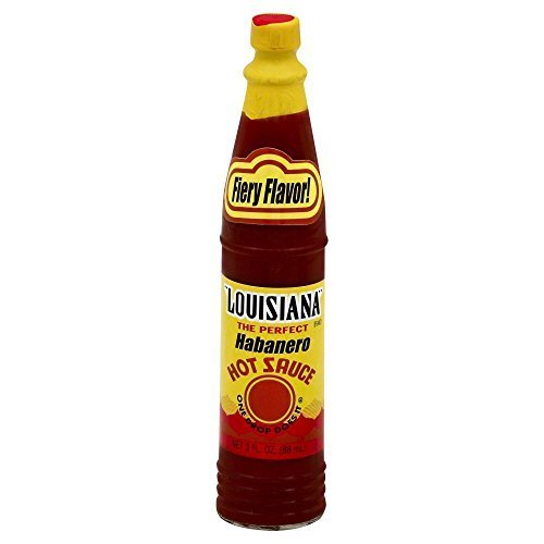 Louisiana Brand Habanero Hot Sauce - 3.0 Oz (Pack of 6) - Spicy Pepper Sauce for Tacos, Wings, Burgers & Mexican Food - Made in USA