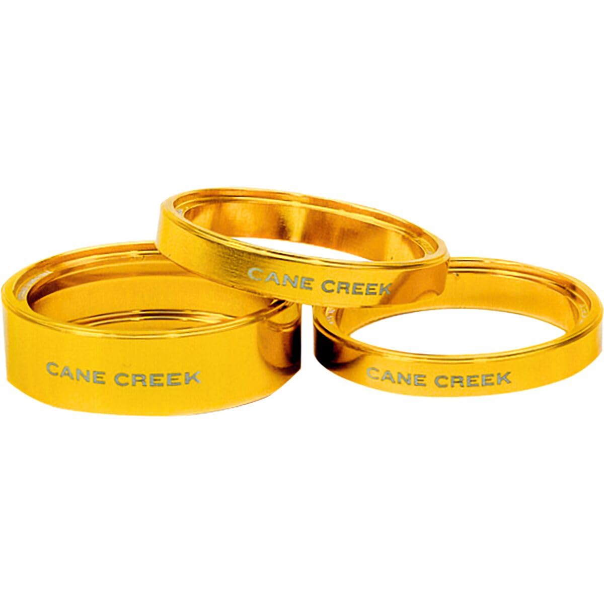 Cane Creek Interlok Headset Spacer Kit - Gold (1-10mm & 2-5mm) | Bike Headset Spacers for MTB, Road & Hybrid Bikes | Perfect for Customizing Handlebar Height & Bike Fit