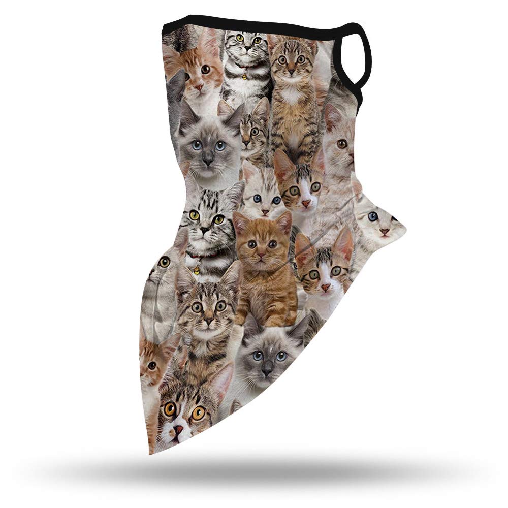 CYUURO Balaclava Bandana with Ear Hangers - Cooling Neck Gaiter & Scarf for Men & Women - Perfect for Outdoor Sports, Cycling, Running, Hiking, and Winter Protection