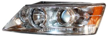 TYC Left Headlight Assembly Replacement for 2009-2010 Hyundai Santa Fe - Perfect for Night Driving & Enhanced Visibility