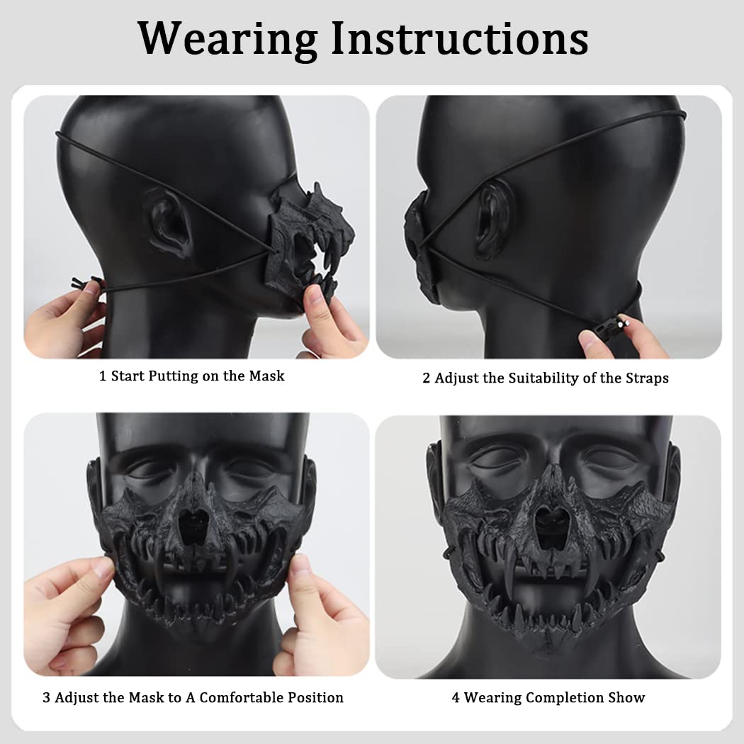 Tactical Skull Face Mask for Airsoft, Paintball & Hunting - Halloween Protection