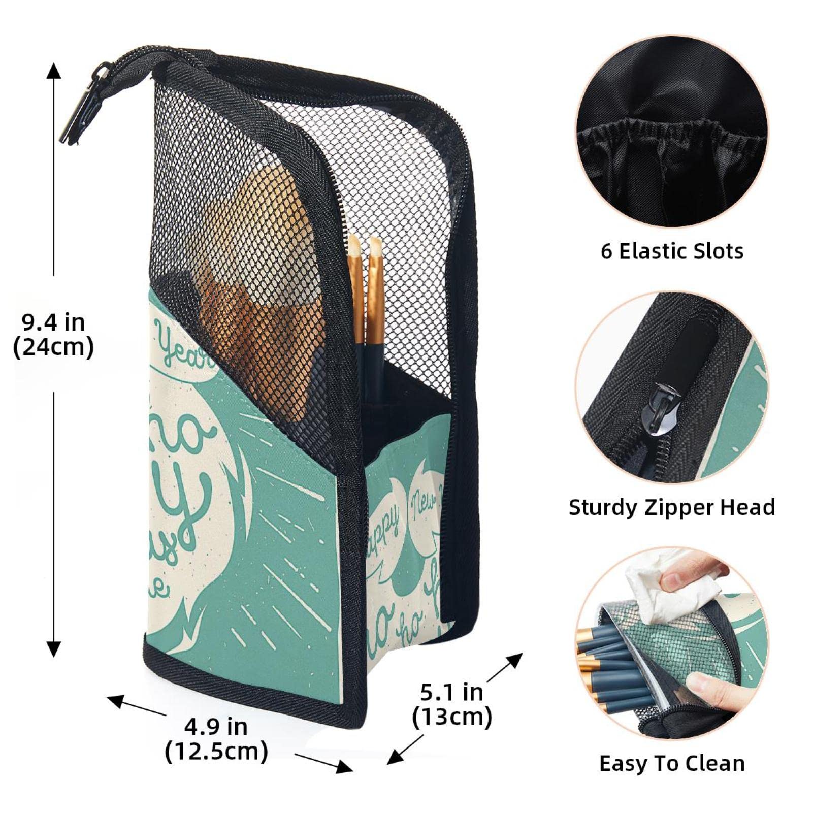 12-Piece Makeup Brush Organizer Bag with Portable Holder Case - Perfect for Travel, Home & Professional Makeup Artists | Merry Christmas Gift Idea