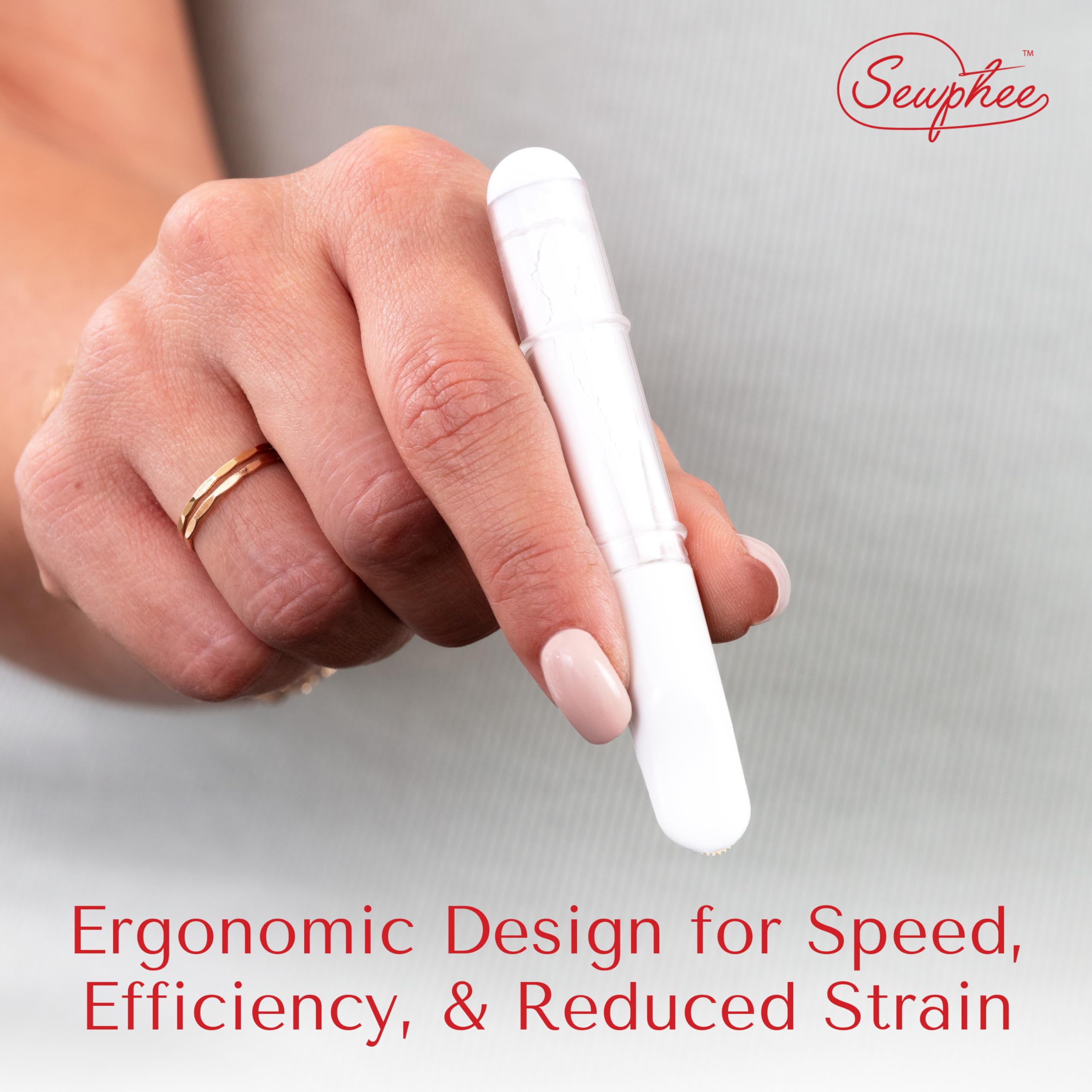 Ergonomic Fabric Markers for Sewing - Washable Tailors Chalk Pens with Precision Dosing Wheel for Sharp Lines | White 2-Pack | Perfect for Quilting, Dressmaking & Fabric Crafts