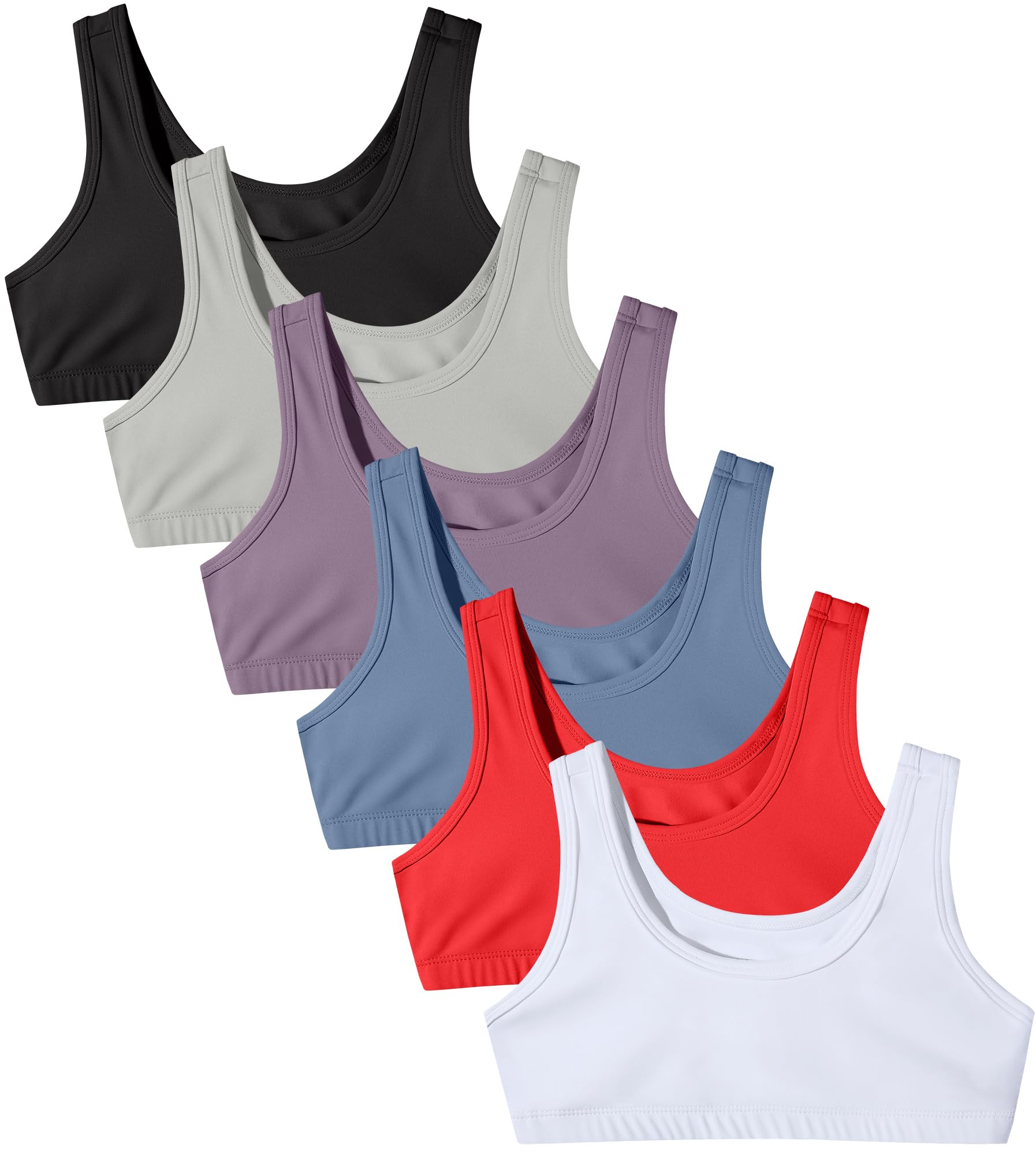 AENLLEY Girls Sports Bras 6-16 Years - Comfortable Training Bras for Teens - Perfect for Workouts & Dance
