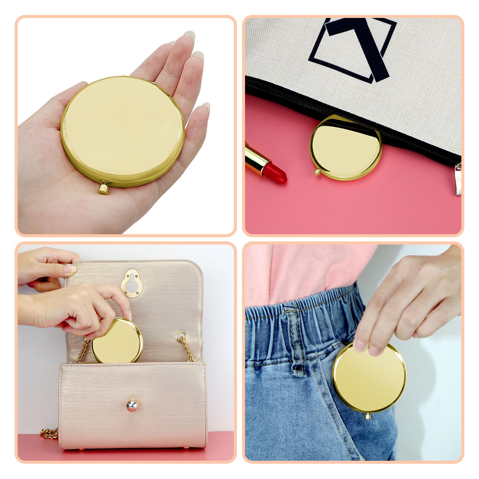 Inspirational Christian Makeup Mirror with Bible Verse - Religious Gifts for Women, Mom, Friend, Sister & Aunt - Compact Travel Mirror for Daily Encouragement & Scripture Reflection - Perfect for Church, Home & On-the-Go Use