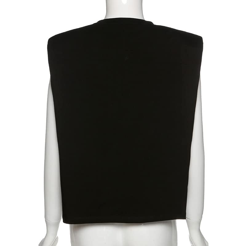 Trendy Women's Y2K Sleeveless Crop Top - Aesthetic E-Girl Fashion Basic Tank Top & Cami Vest | Perfect for Summer Outfits, Music Festivals & Streetwear Looks