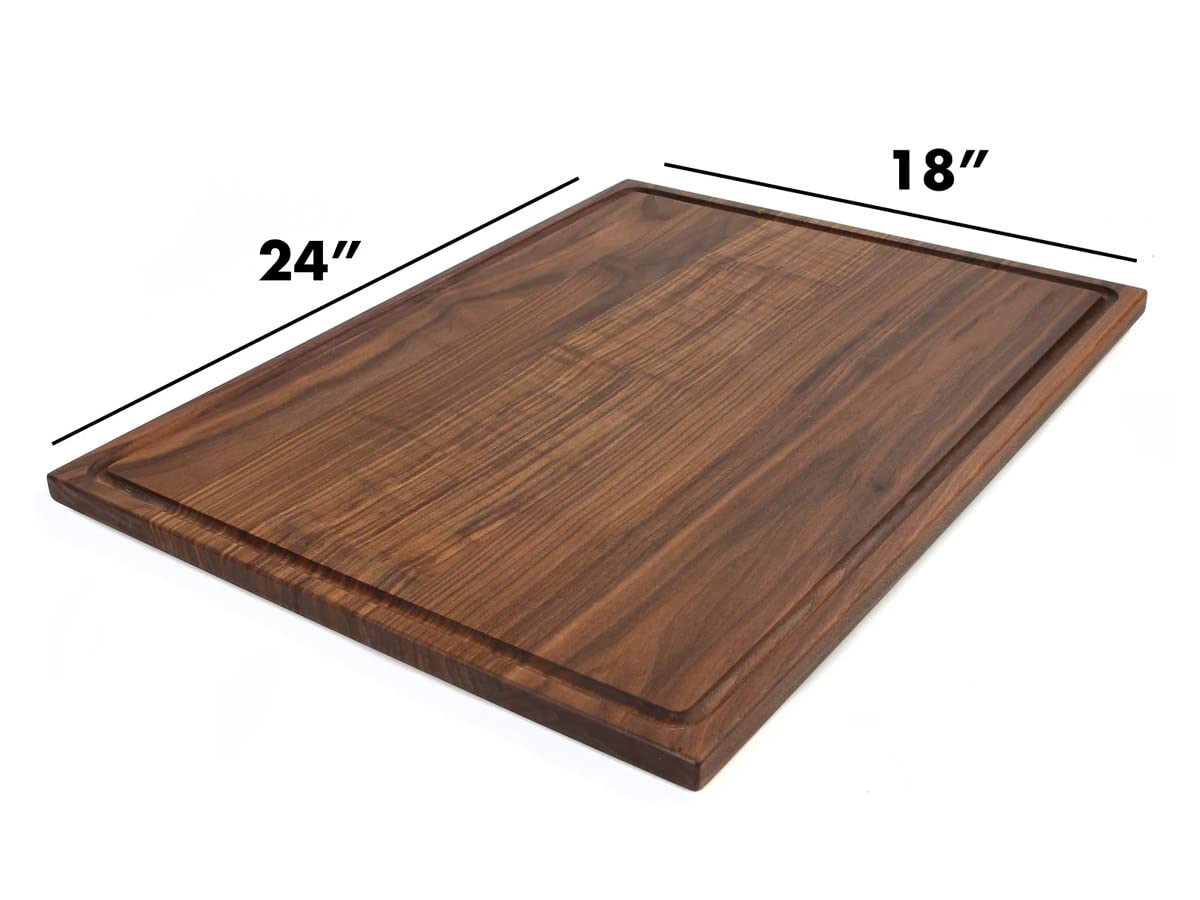 Custom Engraved Walnut Cutting Board - Extra Large FSC-Certified Wood, Personalized Wedding & Anniversary Gift, 100% Made in USA | Perfect for Kitchen Prep, Charcuterie Boards & Home Decor