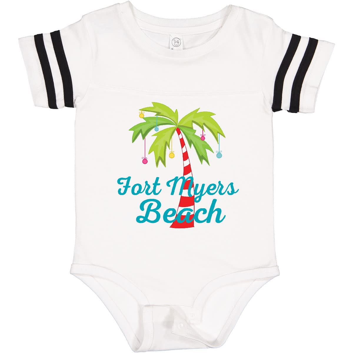 Inktastic Fort Myers Beach Florida Christmas Vacation Baby Bodysuit - Cute Holiday Outfit for Infants & Toddlers - Perfect for Family Photos, Christmas Parties & Beach Vacations
