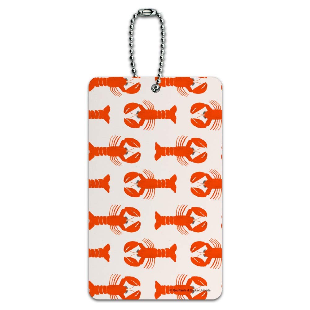 Stylish Maine Lobsters Pattern Luggage Tag - Durable Suitcase ID Card for Carry-On Bags - Perfect for Travel Identification & Vacation Accessories