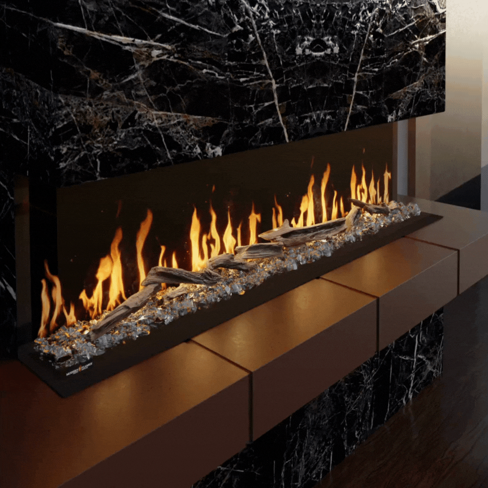 Modern Flames Orion Smart Electric Fireplace - Built-in/Wall Mounted with Realistic Flame Effect - Perfect for Living Rooms, Bedrooms & Home Theater Ambiance