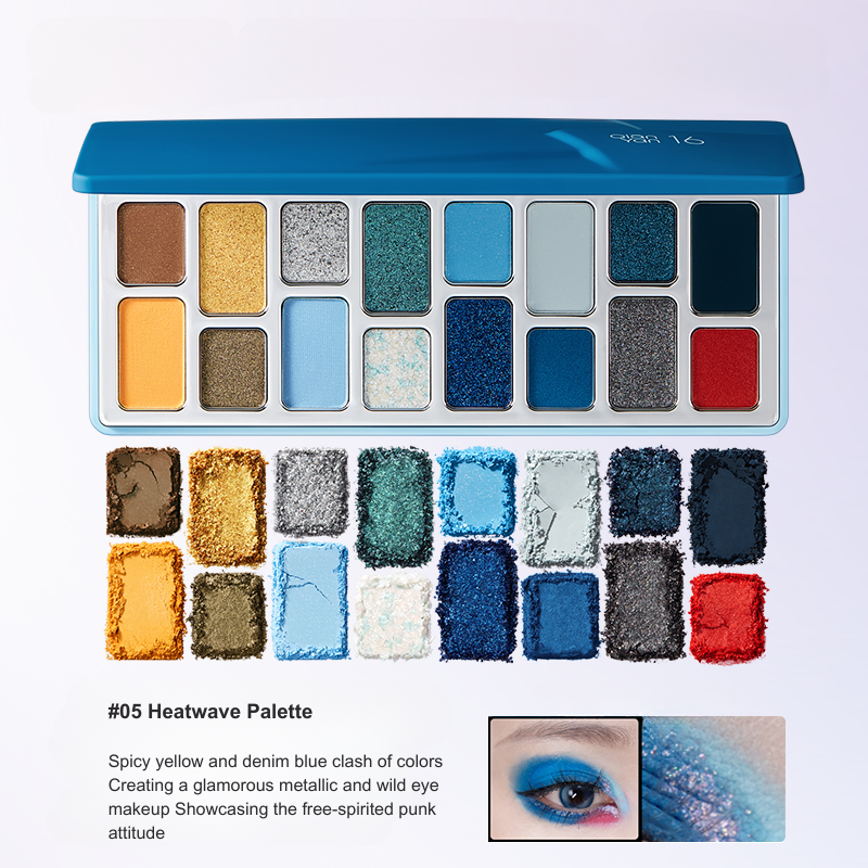 CHEERYEP 16-Color Eyeshadow Palette - Highly Pigmented, Long-Lasting Makeup for Day & Night Looks - Perfect for Professional Makeup Artists & Beginners