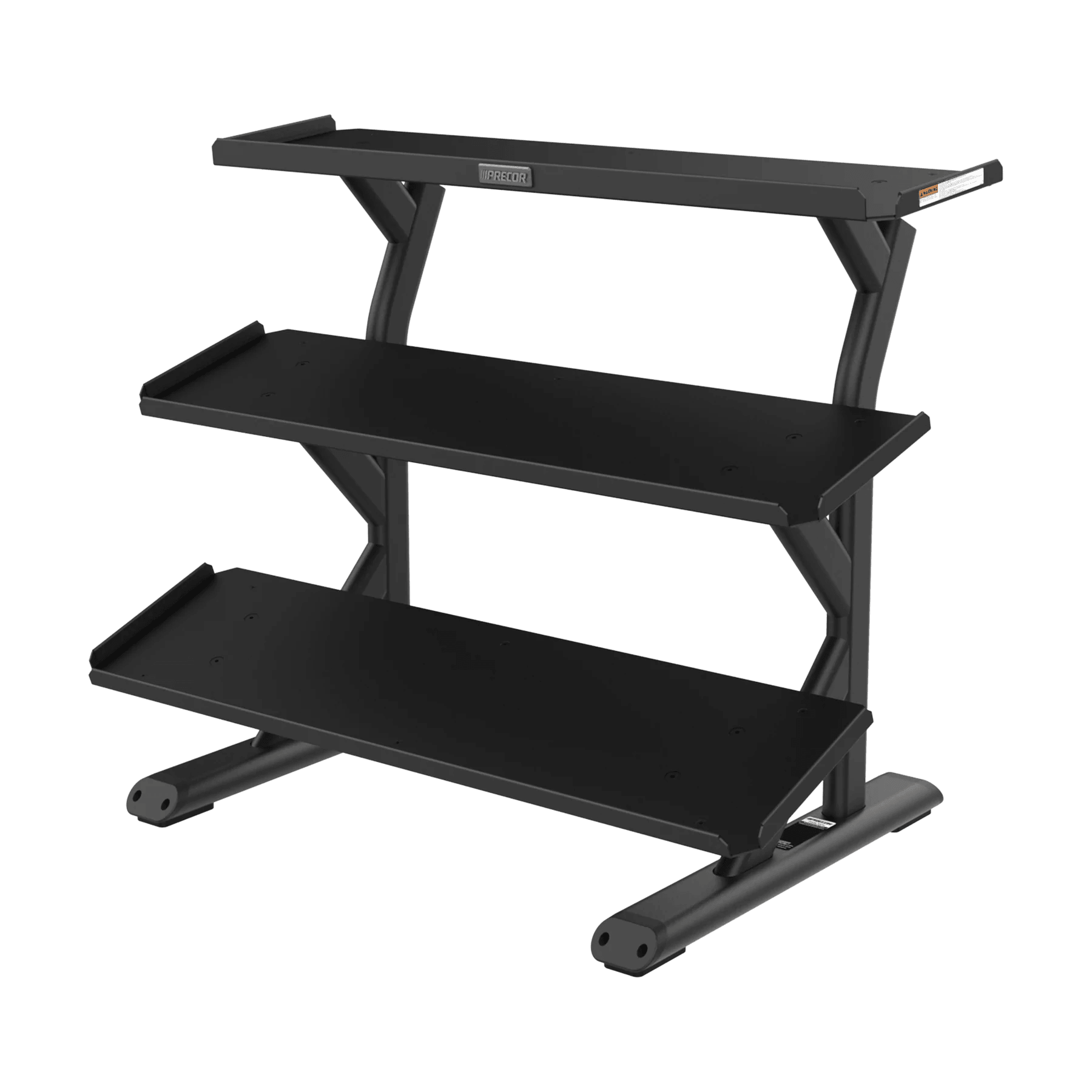 Precor Vitality Series 3-Tier 10-Pair Flat Tray Dumbbell Rack (VBR 6804) - Heavy Duty Weight Storage for Home Gym & Commercial Fitness Centers