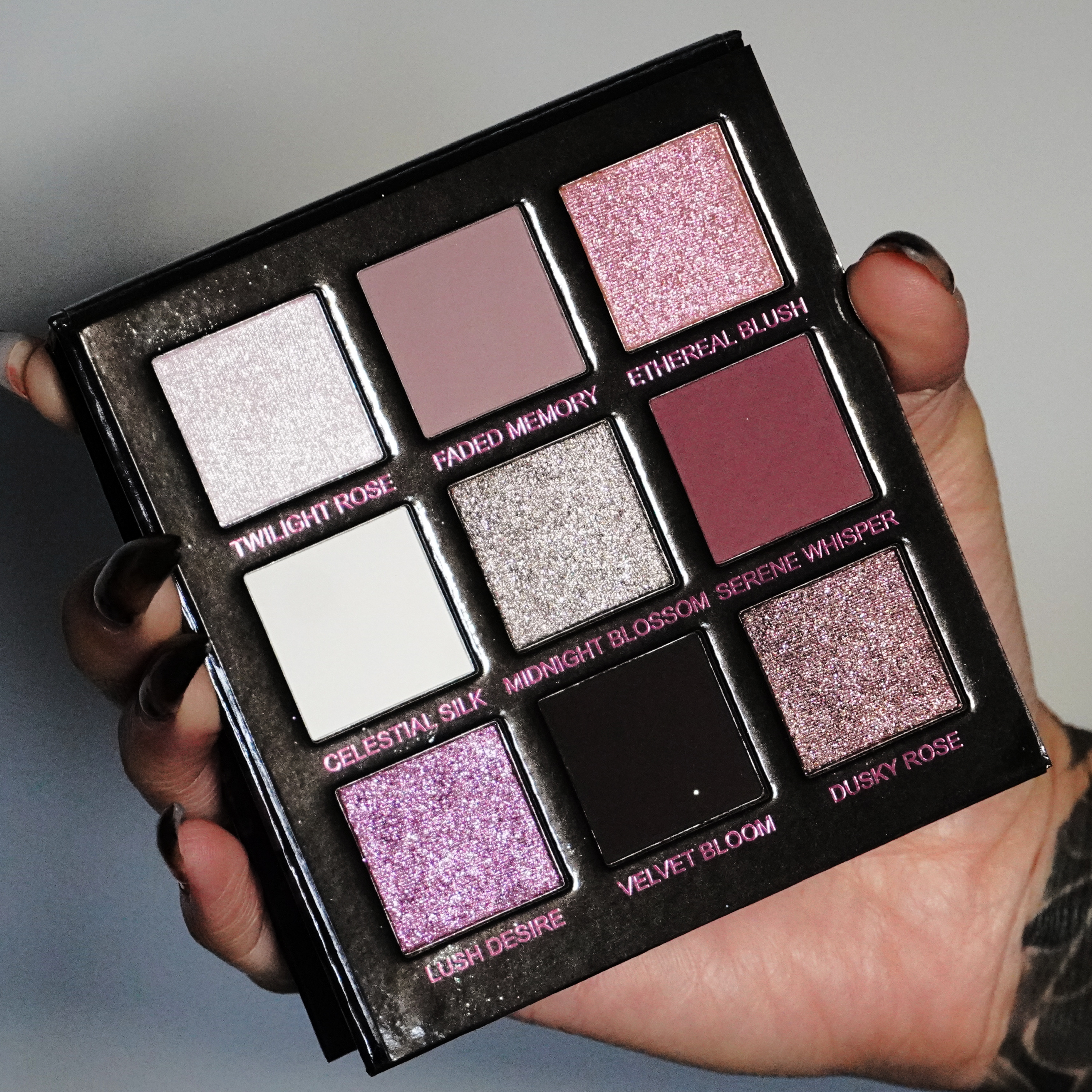 Shadowed Petal Eyeshadow Palette - 12 Matte & Shimmer Shades, Vegan & Cruelty-Free Makeup for Everyday & Evening Looks | Perfect for Professional Makeup Artists & Beauty Enthusiasts
