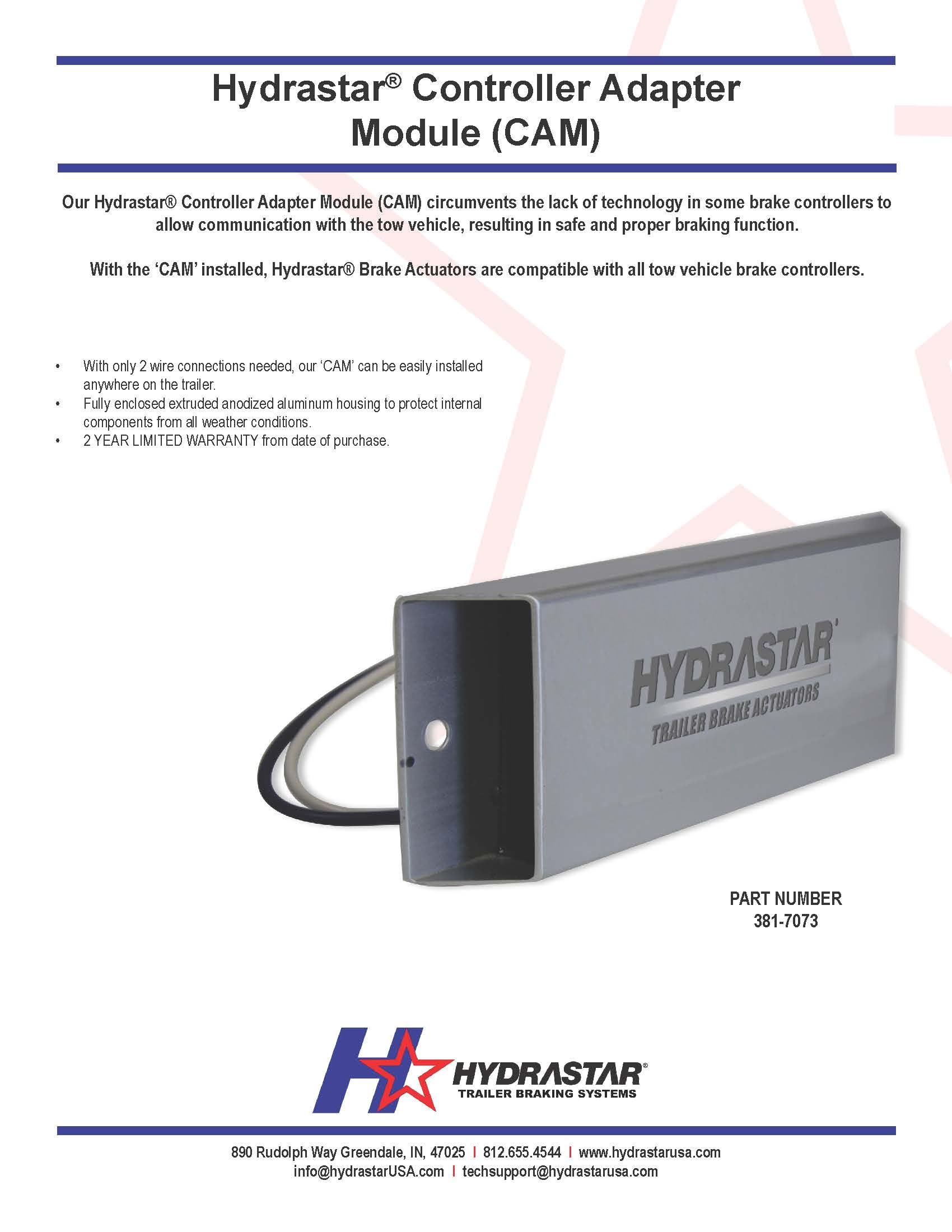 HYDRASTAR® CAM Controller Adapter - Automotive & Industrial Use