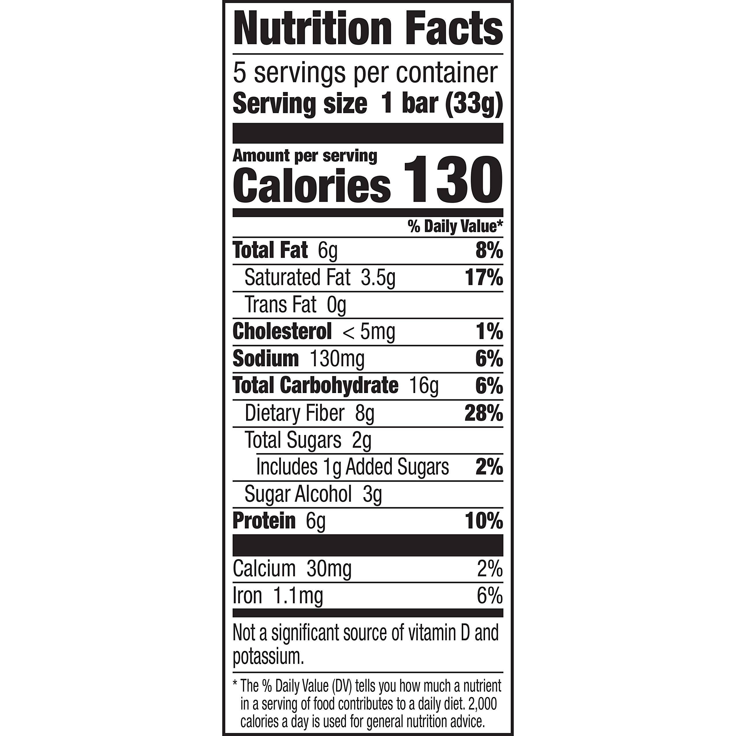 Fiber One Chewy Protein Bars, Caramel Nut Flavor - High Protein Snack Bars (1.17 oz, 5 Count) - Perfect for Workout Recovery, Office Snacks & Healthy On-the-Go Nutrition