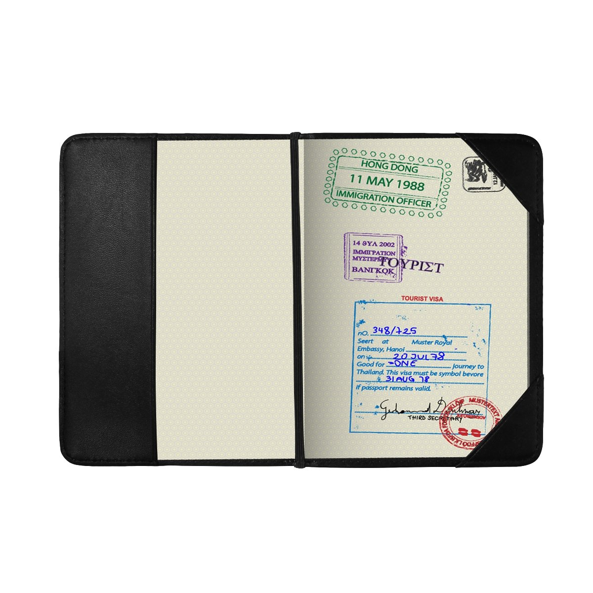 Premium Leather Passport Holder for Men - Soccer Themed Travel Wallet Case with RFID Protection - Perfect Gift for Business Trips & Vacations