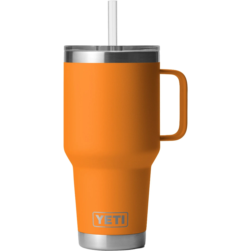 **35 oz Rambler Insulated Stainless Steel Mug with Straw Lid - Perfect for Coffee, Tea & Cold Drinks at Home, Office or Travel**