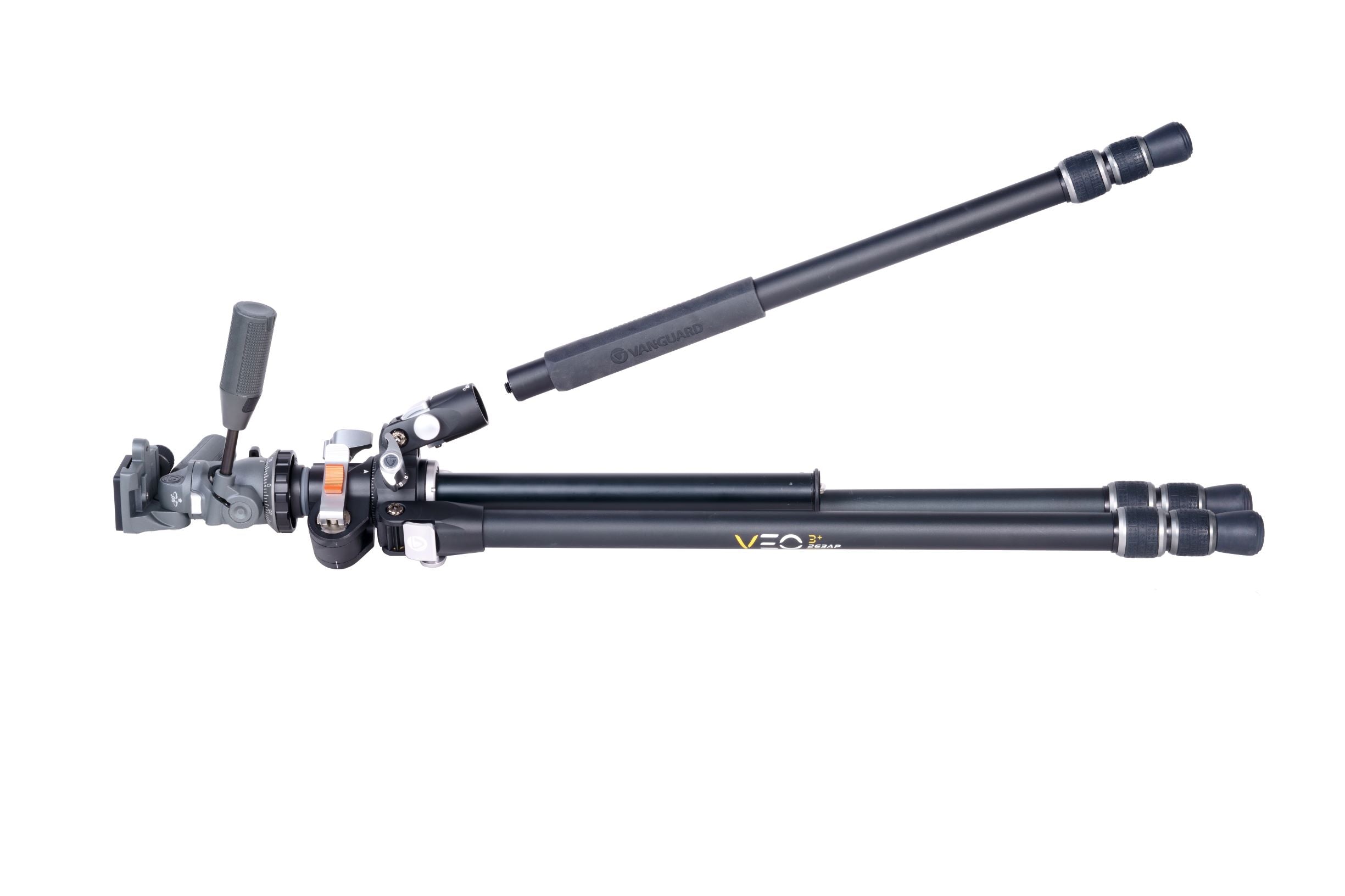 VEO 3+ 263AP Professional Aluminum Tripod with Smooth Panhead for Overhead Shooting - Perfect for Photography, Videography, Vlogging and Live Streaming